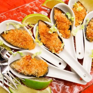 Easy Mexican Asian Baked Mussels