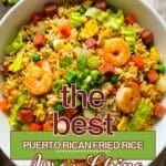Arroz Chino Boricua Pinterest image.