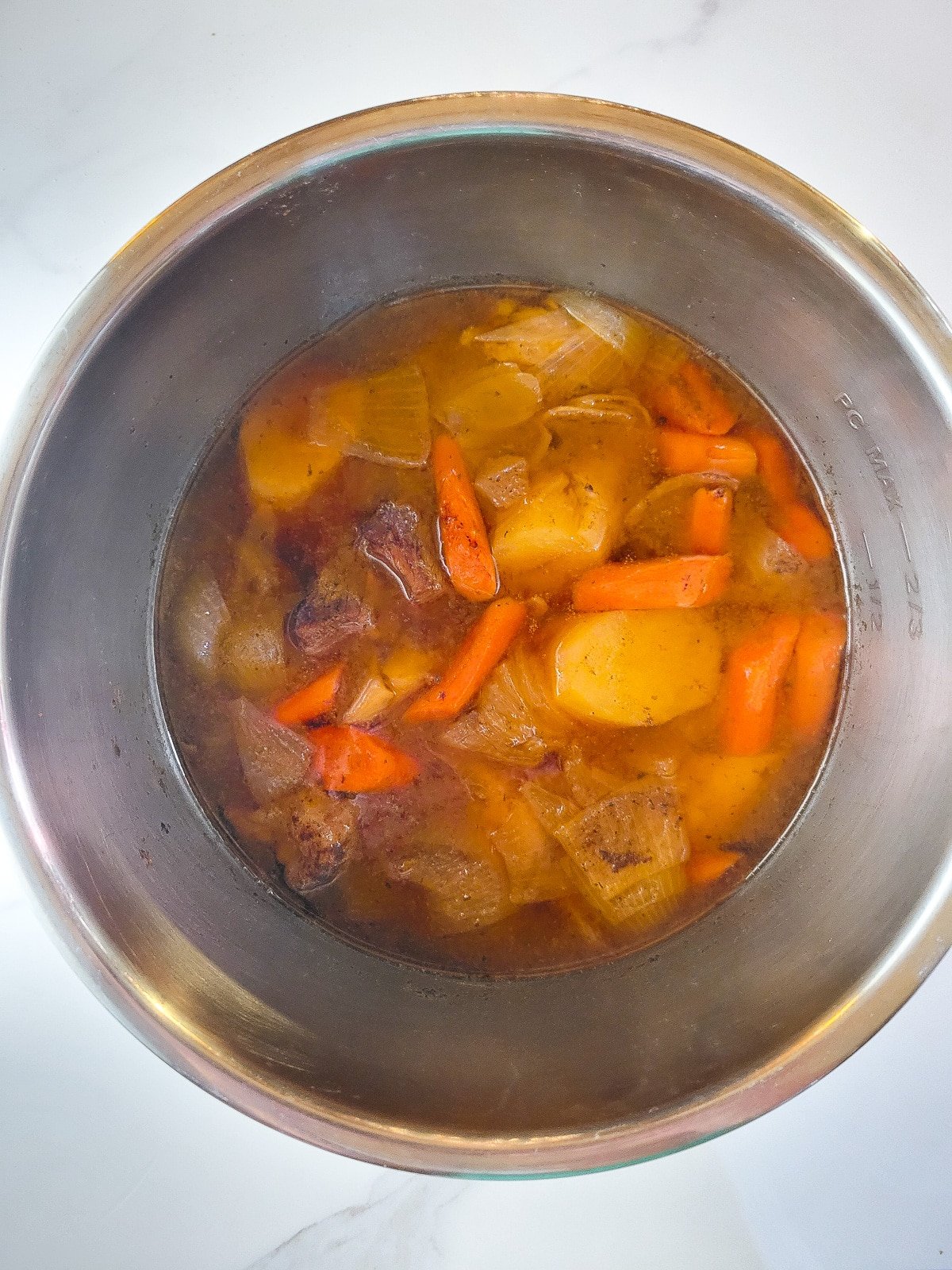 Cooked diezmillo in Instant Pot.