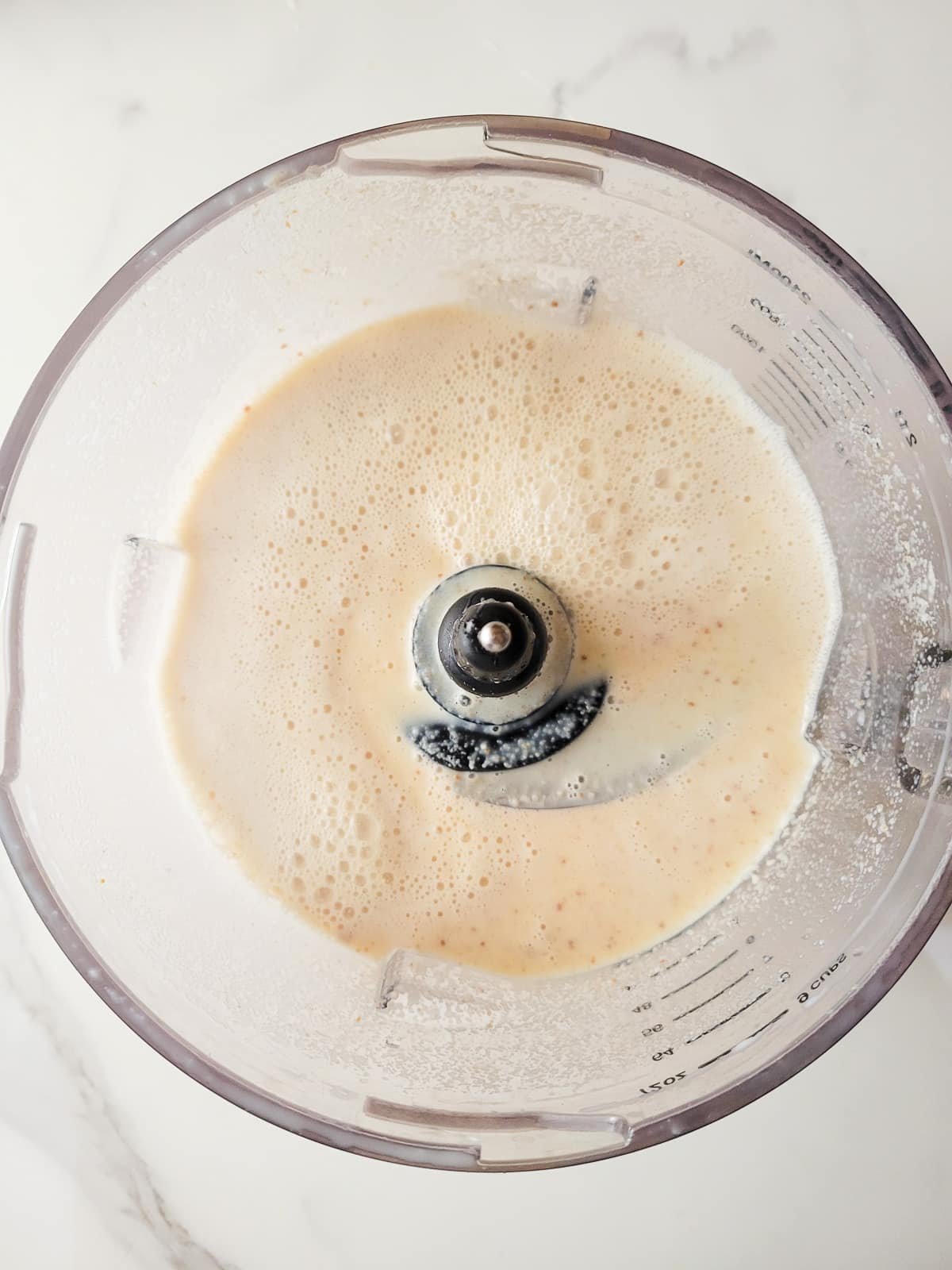 Blended ingredients in the blender.