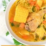 Puerto Rican Chicken Soup (Sopa de Pollo Boricua) Pin Image