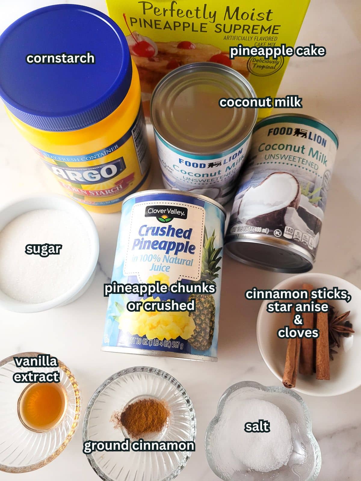 Image of ingredients to make temblecocho.